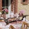 8 GOBELETS BAPTEME BLANC, ROSE ET OR 255 ML