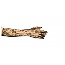 GANTS DENTELLE NOIRS LONGS ADULTE