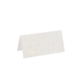 10 MARQUES-PLACE EFFET LIN BEIGE ET OR 8 X 4 CM 
