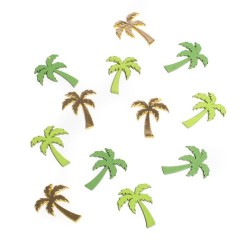 12 PALMIERS BOIS VERT ET OR 3 X 4 CM 