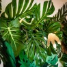 FEUILLE TROPICAL VERTE 34 X 30 CM TIGE 44 CM 