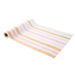 CHEMIN DE TABLE SWEETY CAMEL, RISE ET BLUSH 28 CM X 5M 