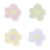 20 SERVIETTES COCKTAIL FLEURS 4 COLORIS ASSORTIS 26 X 26 CM 3  PLIS 