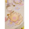 20 SERVIETTES COCKTAIL FLEURS 4 COLORIS ASSORTIS 26 X 26 CM 3  PLIS 