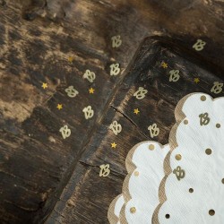 CONFETTIS DE TABLE PAPIER ARGENT 18 OR 17G