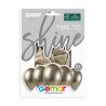 5 BALLONS BIO LATEX  COULEUR SHINY PROSECCO 33 CM 