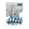 5 BALLONS BIO LATEX  COULEUR SHINY BLUE OU BLEU 33 CM 