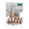 5 BALLONS BIO LATEX  COULEUR SHINY ROSE GOLD 33 CM 