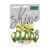 5 BALLONS BIO LATEX  COULEUR SHINY GREEN OU VERT KIWI 33 CM 