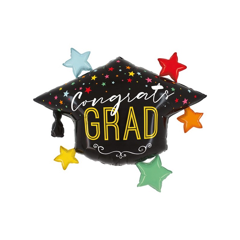 BALLON METALLIQUE CHAPEAU CONGRATS GRAD 79 CM BALLON METALLIQUE CHAPEAU CONGRATS GRAD 79 CM