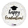 BALLON METALLIQUE ROND  HAPPY CONGRATS 46 CM 