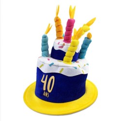 CHAPEAU ANNIVERSAIRE GATEAU 40 ANS 