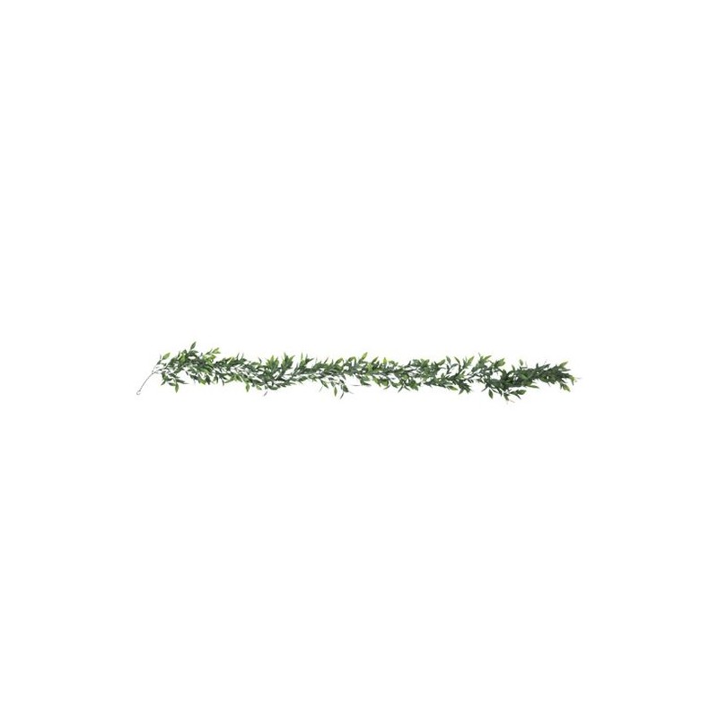 GUIRLANDE FEUILLES DE SAULE PLEUREUR BLANCHIES 1.80 M GUIRLANDE FEUILLES DE SAULE PLEUREUR BLANCHIES 1.80 M