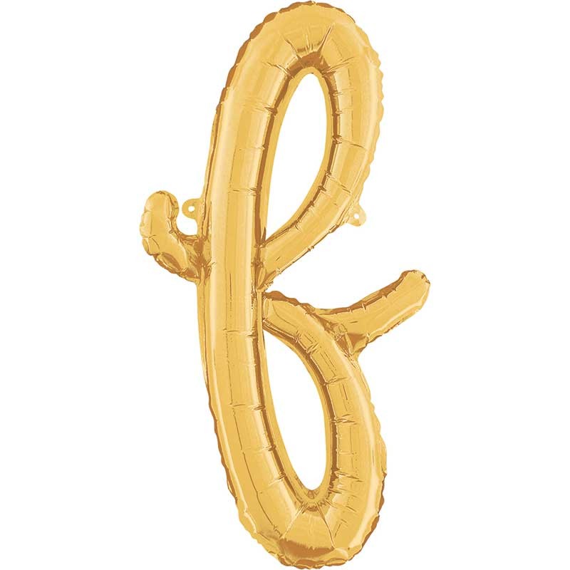 BALLON METALLIQUE LETTRE F CURSIVE OR 36 CM BALLON METALLIQUE LETTRE F CURSIVE OR 36 CM