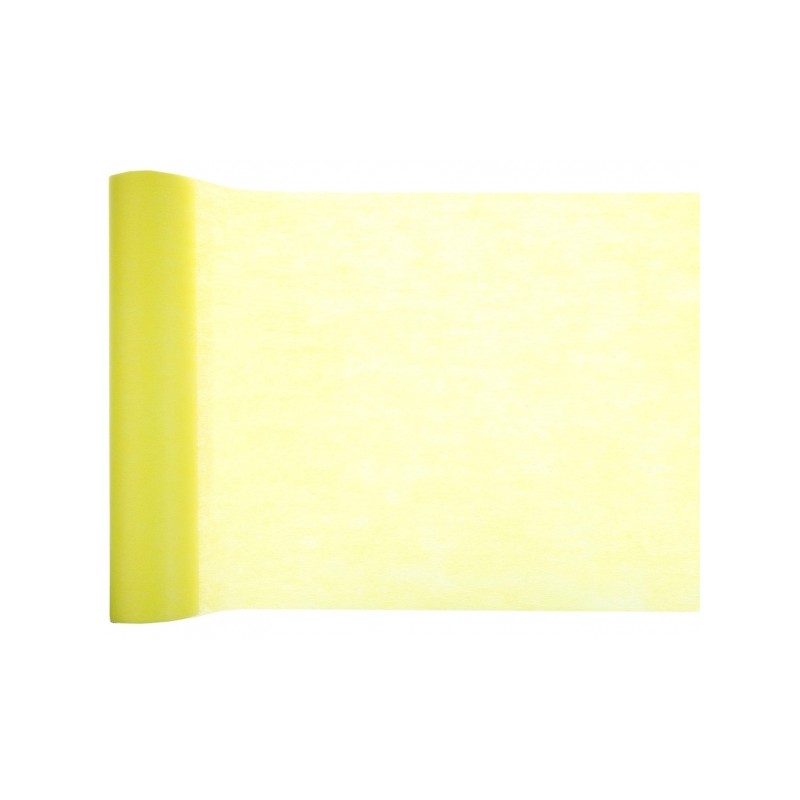 CHEMIN DE TABLE JAUNE 30 CM X 10 METRES CHEMIN DE TABLE JAUNE 30 CM X 10 METRES
