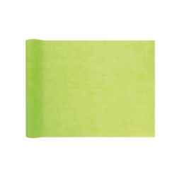 CHEMIN DE TABLE INTISSE VERT ANIS 30 CM X 10 M