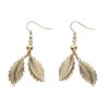 BOUCLES D'OREILLES FEUILLES DOREES