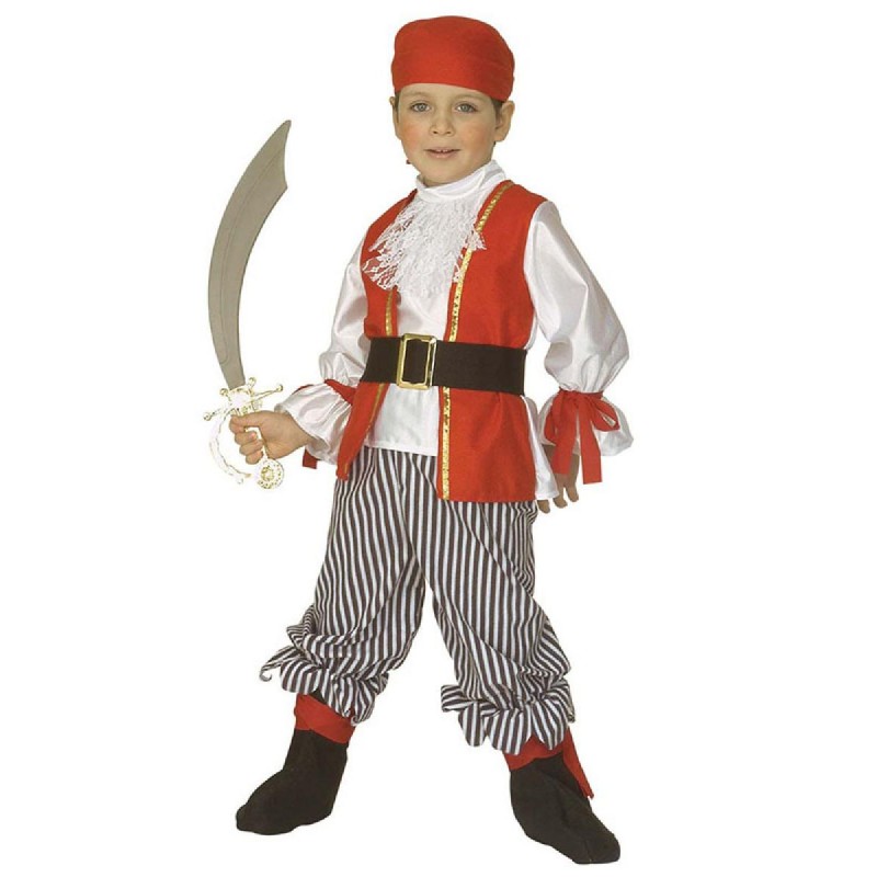 DEGUISEMENT ENFANT PIRATE ROUGE TAILLE 110 CM DEGUISEMENT ENFANT PIRATE ROUGE TAILLE 110 CM