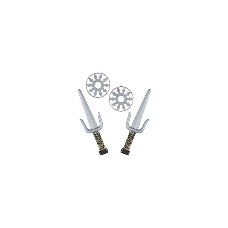 SET NINJA ARMES EN PLASTIQUE SHURIKEN ET SAI SET NINJA ARMES EN PLASTIQUE SHURIKEN ET SAI