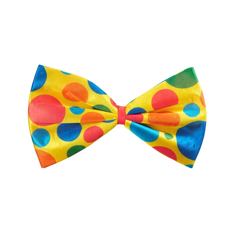 GROS NOEUD PAPILLON CLOWN JAUNE A POIS GROS NOEUD PAPILLON CLOWN JAUNE A POIS