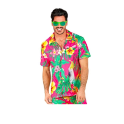 DEGUISEMENT CHEMISE HAWAIE FUSCHIA TAILLE L-XL
