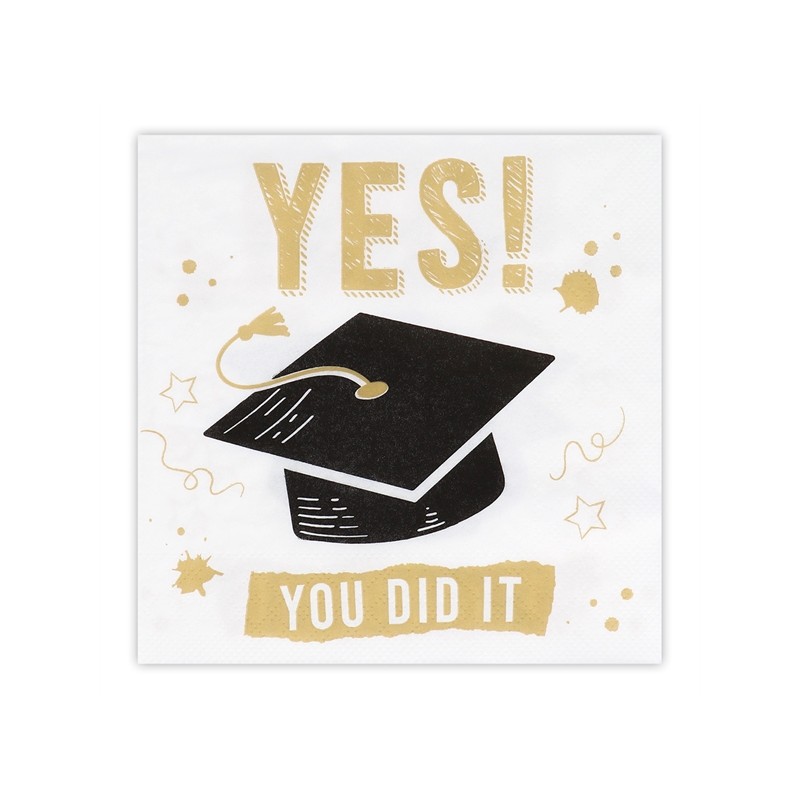 16 SERVIETTES GRADUATION (YES ! YOU DID IT ) 33 X 33 CM 16 SERVIETTES GRADUATION (YES ! YOU DID IT ) 33 X 33 CM
