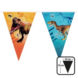 GUIRLANDE FANION DINOSSAURE 6M 