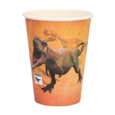 8 GOBELETS DINOSSAURES 25 CL