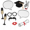 SET PHOTOBOOTH GRADUATION 10 PIECES 