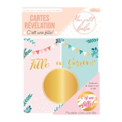 6 CARTES A GRATTER  REVELATION  C'EST UNE FILLE
