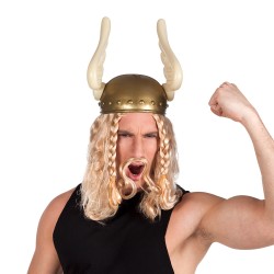CASQUE DE GUERRIER GAULOIS AVES AILES 