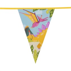 GUIRLANDE FANIONS DINOSAURES 6 METRES