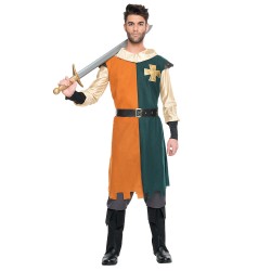 DEGUISEMENT CHEVALIER GODFREY BRUN ET VERT TAILLE S