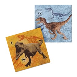 20 SERVIETTES DINOSAURES T-REX 33 X 33 CM