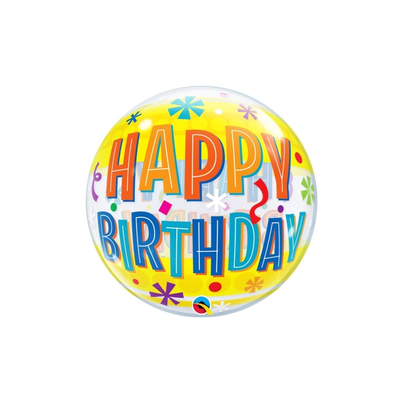 BALLON BUBBLE 56 CM HAPPY BIRTHDAY BALLON BUBBLE 56 CM HAPPY BIRTHDAY