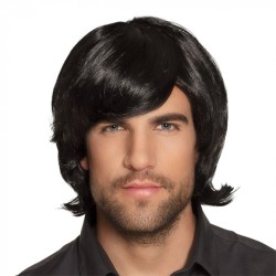PERRUQUE HOMME SPIKE CHEVEUX NOIRS