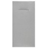 12 SERVIETTES PORTE COUVERT ETERNITY AIRLAID ARGENT 40 X 40 CM