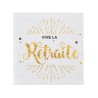 20 SERVIETTES VIVE LA RETRAITE 25 X 25 CM