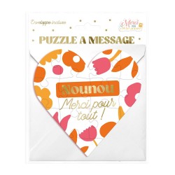 PUZZLE AFFECTIF EN COEUR NOUNOU MERCI POUR TOUT!