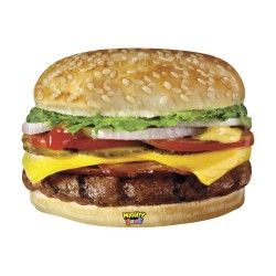 BALLON METALLIQUE HAMBURGER THEME PARTY FOOD 66 CM