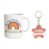 COFFRET CADEAU MUG SUPER NOUNOU + PORTE CLES UNE NOUNOU D'ENFER