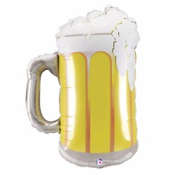 BALLON METALLIQUE CHOPE DE BIERRE 74 CM 