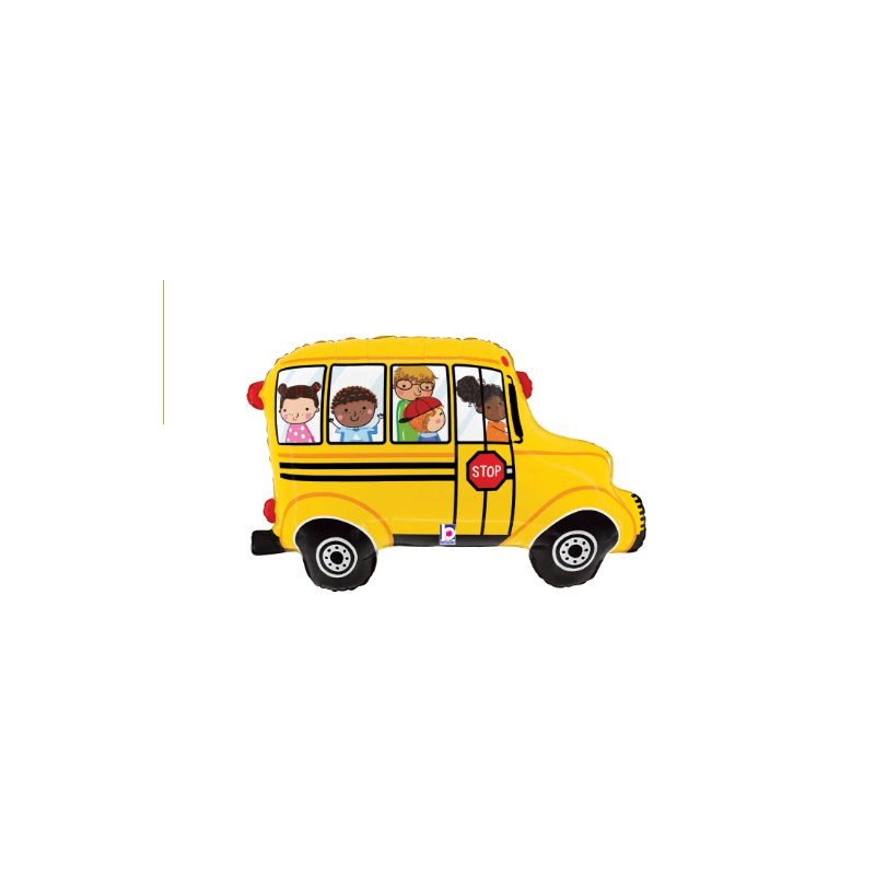 BALLON METALLIQUE BUS SCOLAIRE 74 CM BALLON METALLIQUE BUS SCOLAIRE 74 CM