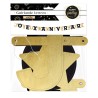 GUIRLANDE JOYEUX ANNIVERSAIRE 3M OR ET NOIR 