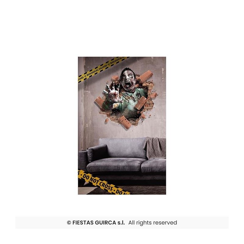 DECORATION HALLOWEEN MUR ZOMBIE 70 X 80 CM ADHESIF DECORATION HALLOWEEN MUR ZOMBIE 70 X 80 CM ADHESIF