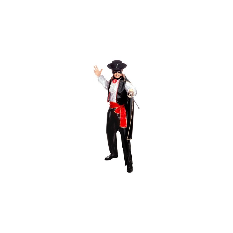 DEGUISEMENT JUSTICIER ZORRO MASQUE AVEC CAPE NOIR CEINTURE ROUGE TAILLE L DEGUISEMENT JUSTICIER ZORRO MASQUE AVEC CAPE NOIR CEINTURE ROUGE TAILLE L