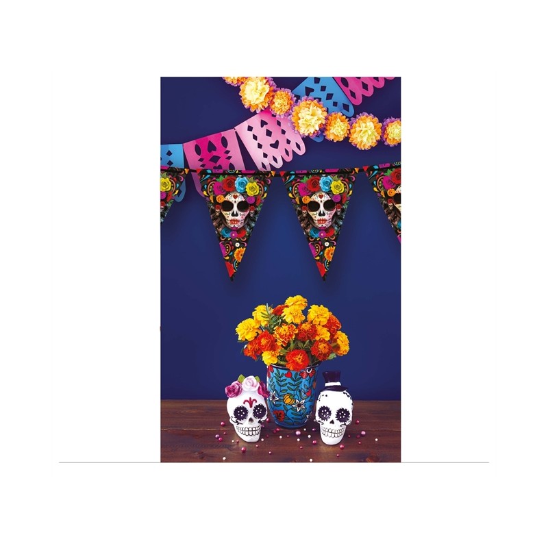 GUIRLANDE HALLOWEEN FANION CATRINA JOUR DES MORTS 300 CM GUIRLANDE HALLOWEEN FANION CATRINA JOUR DES MORTS 300 CM