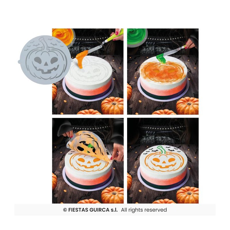POCHOIR A GATEAU CITROUILLE HALLOWEEN 25 CM POCHOIR A GATEAU CITROUILLE HALLOWEEN 25 CM