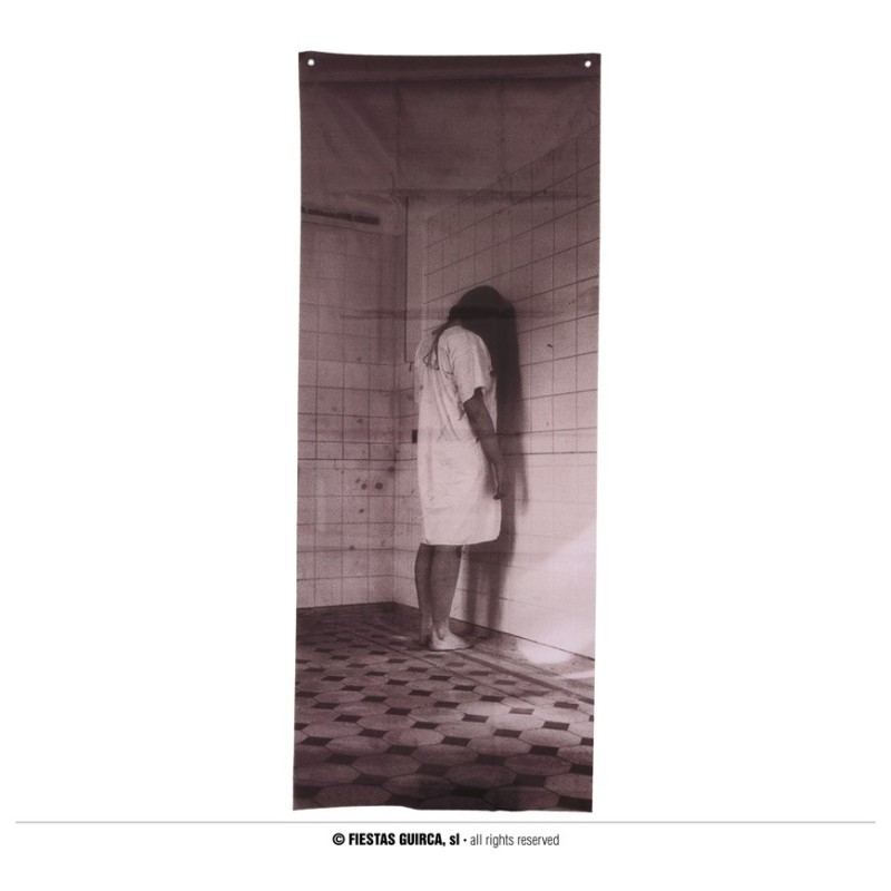 DECORATION DE PORTE FILLETTE POSSEDEE HOPITAL HALLOWEEN 80 X 200 CM DECORATION DE PORTE FILLETTE POSSEDEE HOPITAL HALLOWEEN 80 X 200 CM