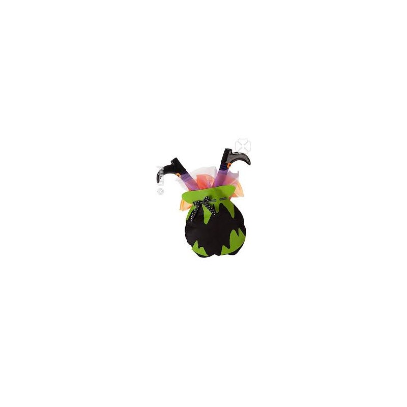 DECORATION HALLOWEEN CHAUDRON ET JAMBE DE SORCIERE ANIME ET SON DECORATION HALLOWEEN CHAUDRON ET JAMBE DE SORCIERE ANIME ET SON
